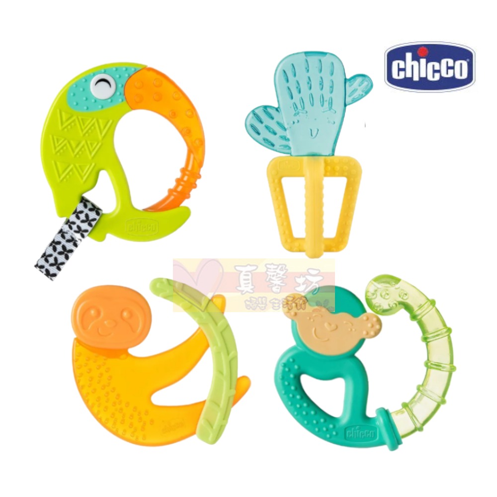 chicco 冰涼固齒玩具 (仙人掌/猴子/樹懶/大嘴鳥) - 舒緩牙齒不適/冰涼/固齒器/可搭配長牙凝膠