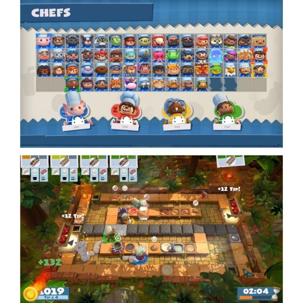 【金魚i電玩】NS Switch 胡鬧廚房 全都好吃 overcooked 煮過頭1+2 中文版 全新品-細節圖2