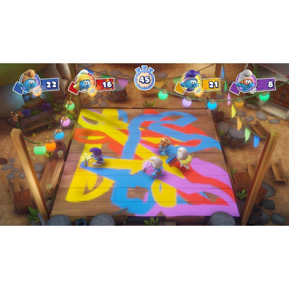 【金魚i電玩】任天堂 NS Switch 藍色小精靈 村莊派對 中文版-細節圖2