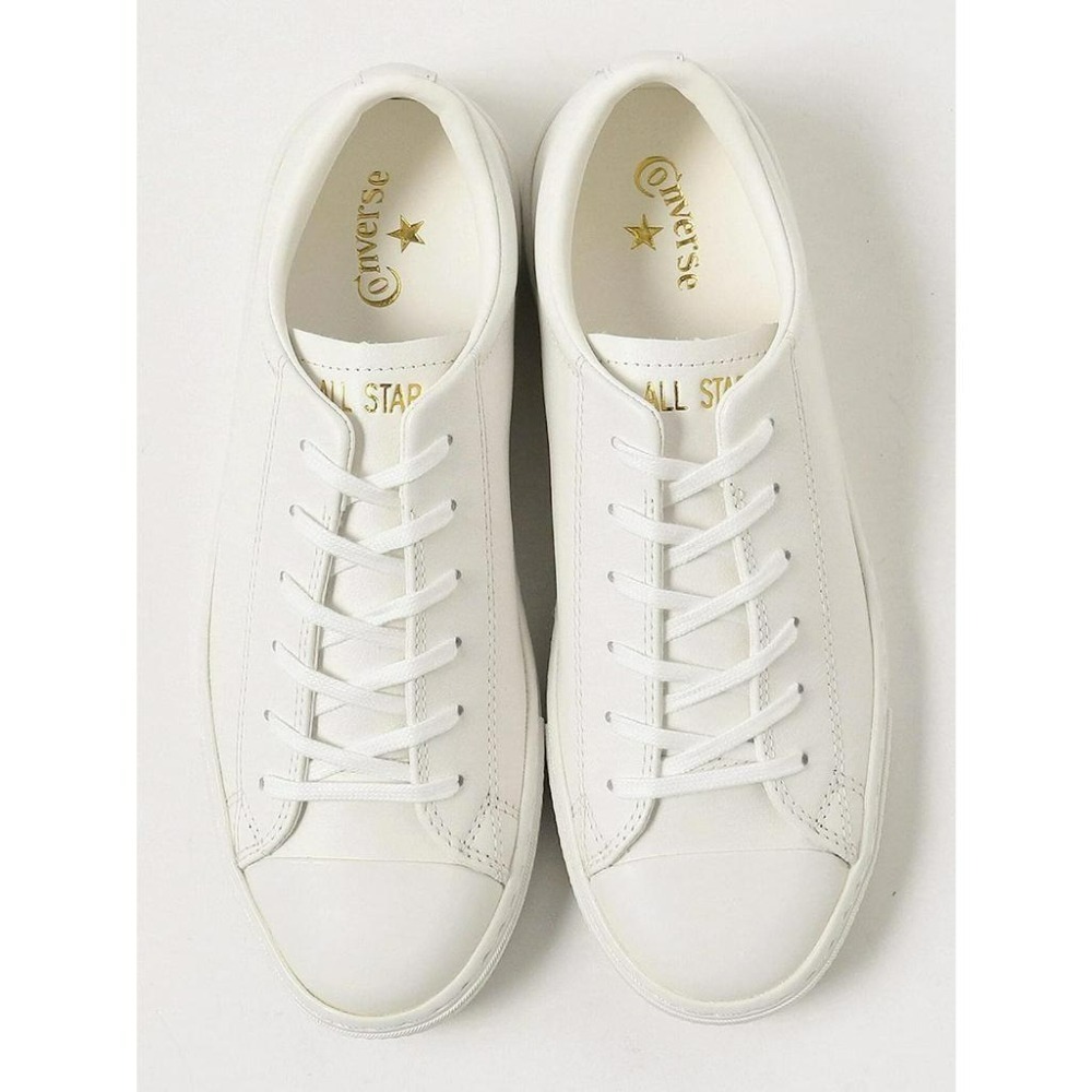 日本限定 Converse LEATHER ALL STAR COUPE OX 皮革 白色 24.5cm 免運