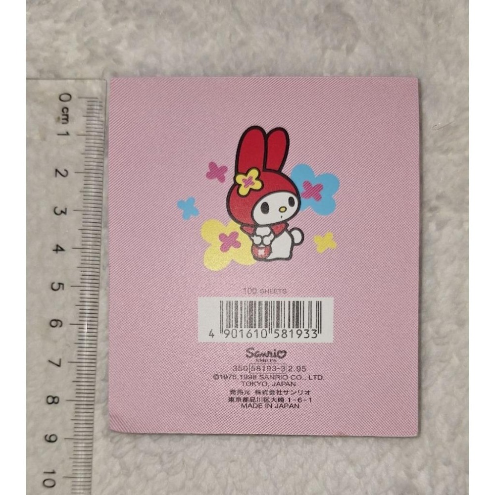 美樂蒂 便條紙 my melody sanrio 蘑菇 1998年 復古 紅色頭套美樂蒂 收藏品-細節圖2