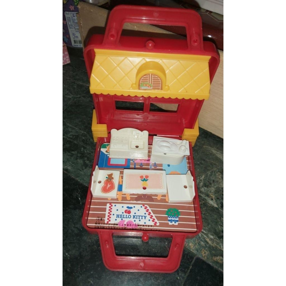 1988年 hello kitty 廚房 餐廳 公仔 收納 積木組 收藏 收藏品 凱蒂貓 三商百貨購入-細節圖4