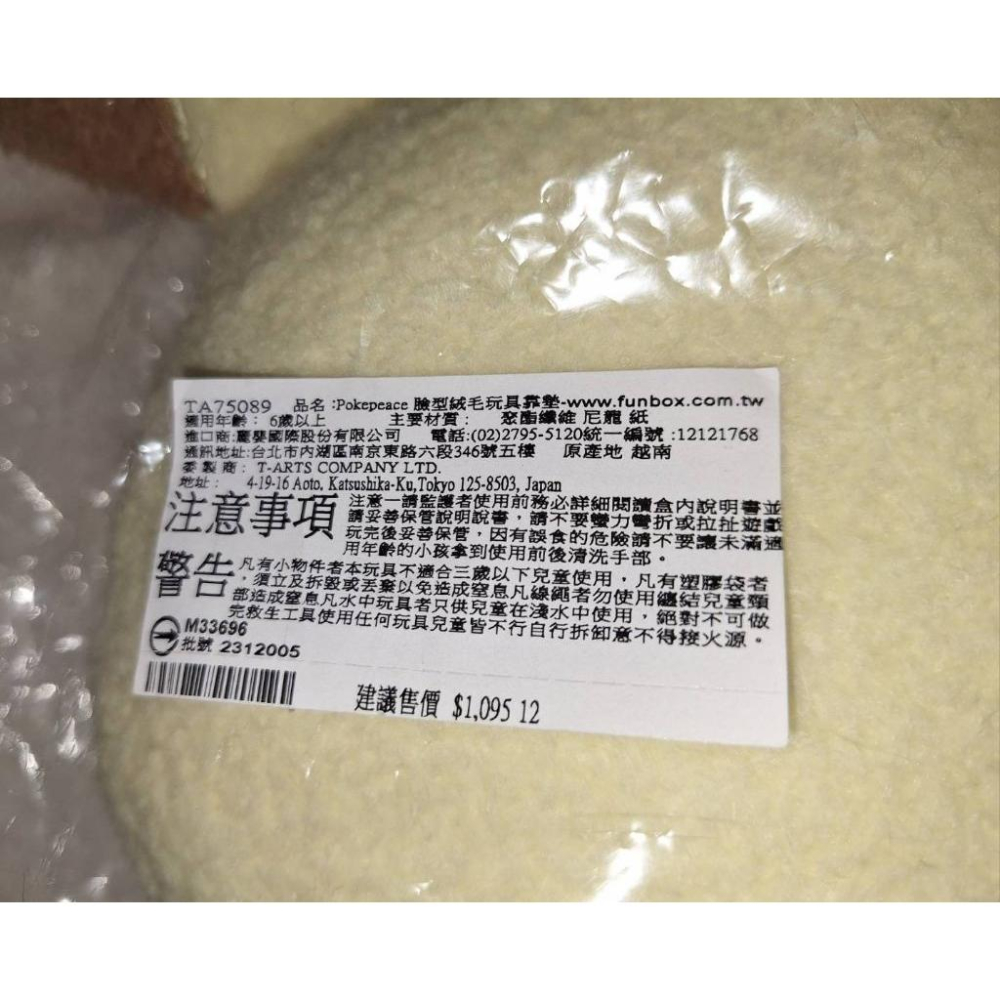 pokepeace 臉型絨毛玩具靠墊 皮丘 日本 正版 寶可夢 pokemon 抱枕 玩偶 蝦皮免運 Q版 TA7508-細節圖2