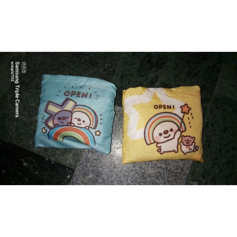卡娜赫拉 open將 lock醬 摺疊購物袋 please美眉 小桃 黃色 藍色-細節圖5