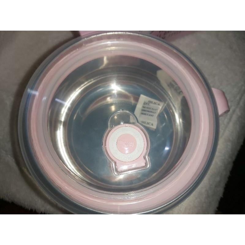 hello kitty 不鏽鋼泡麵獨享碗 粉紅 睡衣 鏡子 雙面有圖案 sogo來店禮-細節圖2