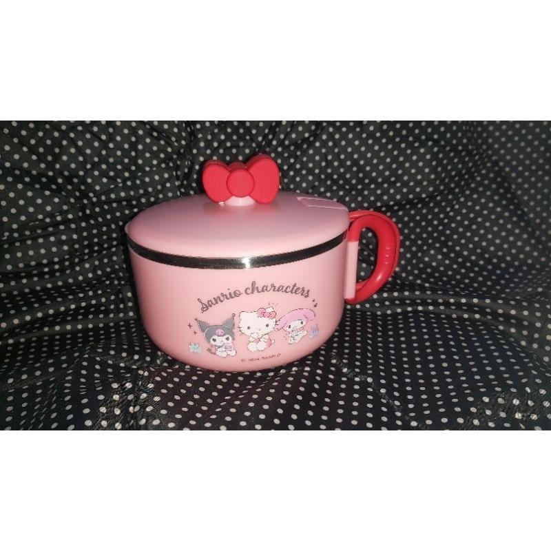 hello kitty 酷洛米 美樂蒂 不鏽鋼保鮮碗 sogo百貨來店禮 my melody kuromi 泡麵 304-細節圖2