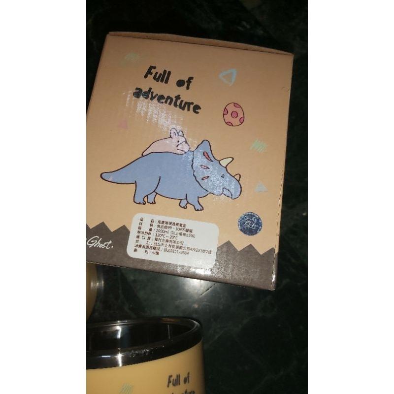 鬼畫福 保溫便當盒 恐龍 1000ml 全新 保溫盒 304 法鬥 夢時代-細節圖6