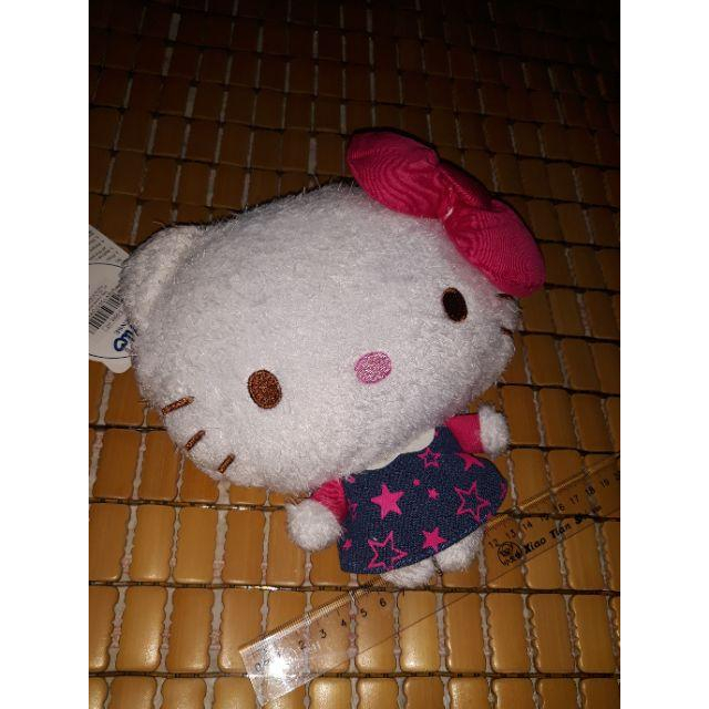 全新 三麗鷗sanrio 正版 超萌 可愛 牛仔 kitty 造型包包 卡包 零錢包 斜背包 小朋友 也適合 牛仔裝-細節圖6