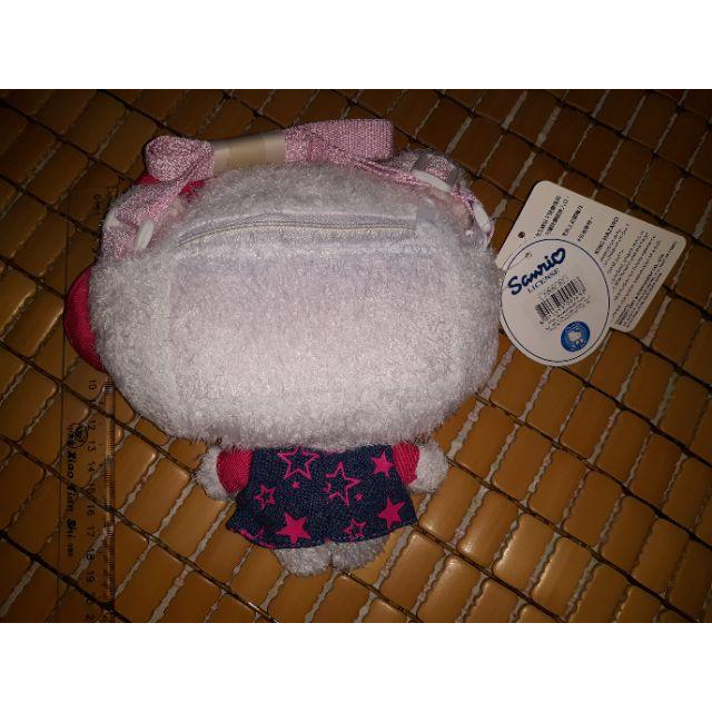 全新 三麗鷗sanrio 正版 超萌 可愛 牛仔 kitty 造型包包 卡包 零錢包 斜背包 小朋友 也適合 牛仔裝-細節圖7