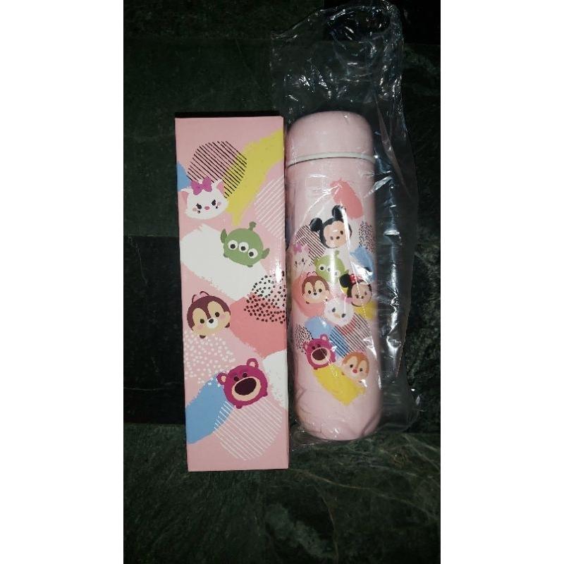 全新 disney tsum tsum 保溫瓶 夢時代來店禮 玻璃分隔便當盒-細節圖4