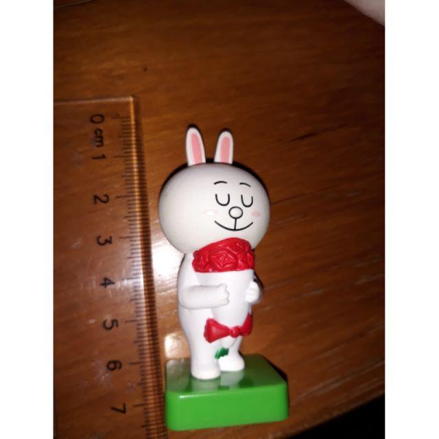 Line friends 兔兔 捧花束 饅頭人比讚 公仔 特價大出清 原價250元 line迷你公仔-細節圖2