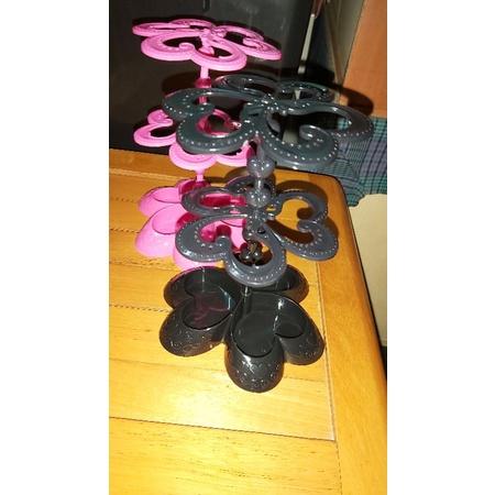 全新 飾品架 耳環架 粉色 黑色-細節圖2