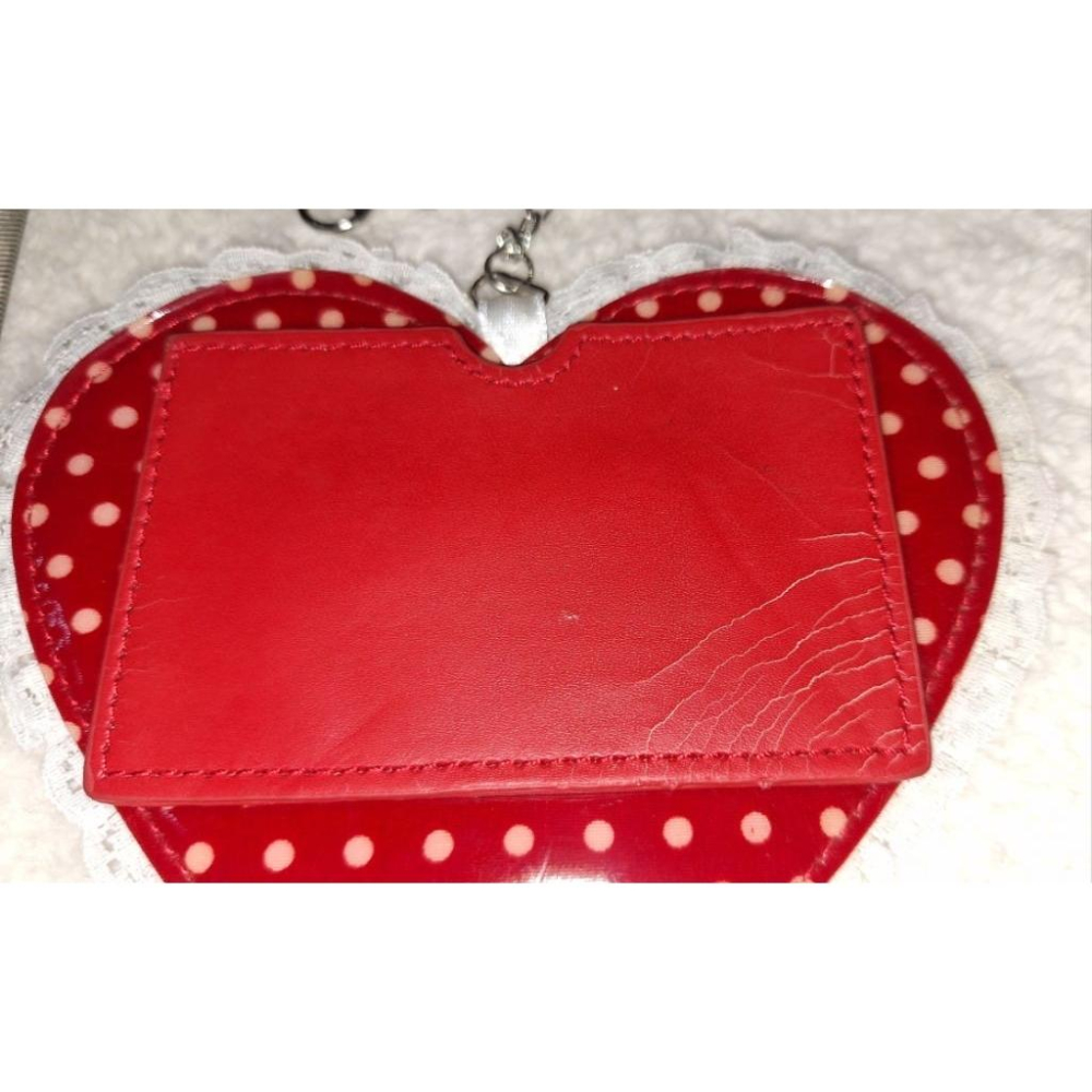 2011年 hello kitty 愛心蕾絲 卡套 卡包 紅色 粉紅色 正版 三麗鷗 sanrio 凱蒂貓-細節圖5