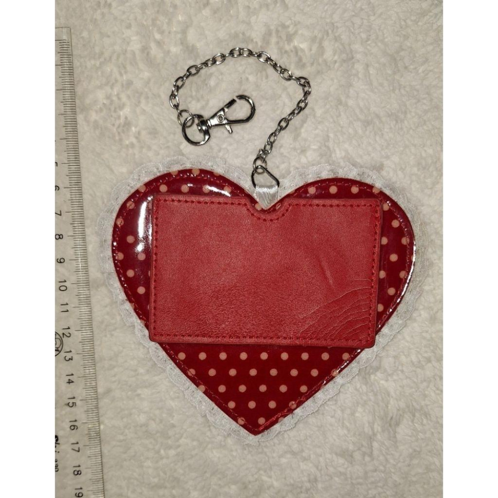 2011年 hello kitty 愛心蕾絲 卡套 卡包 紅色 粉紅色 正版 三麗鷗 sanrio 凱蒂貓-細節圖6