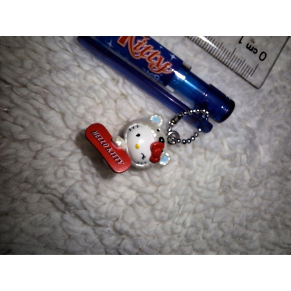 三麗鷗 2006年 日本限定 kitty 北極熊滑雪 冬季限定 公仔 原子筆 絕版 hello kitty-細節圖2