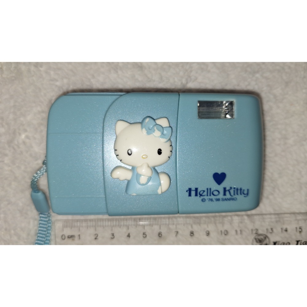 hello kitty 相機 古早收藏品 三麗鷗 凱蒂貓 1998年 藍色 底片相機-細節圖2