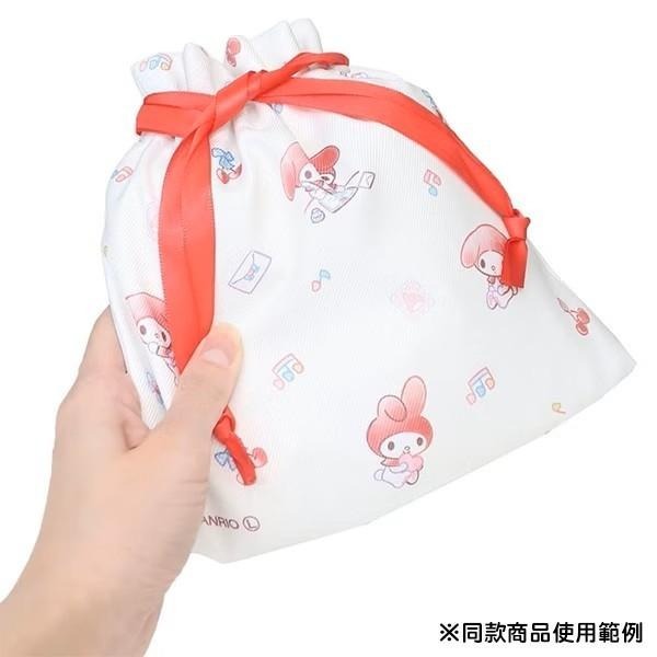 美樂蒂布面縮口袋(50週年紀念-櫻桃甜蜜回憶) Sanrio生活雜貨 雙面可愛圖案的縮口袋-細節圖4