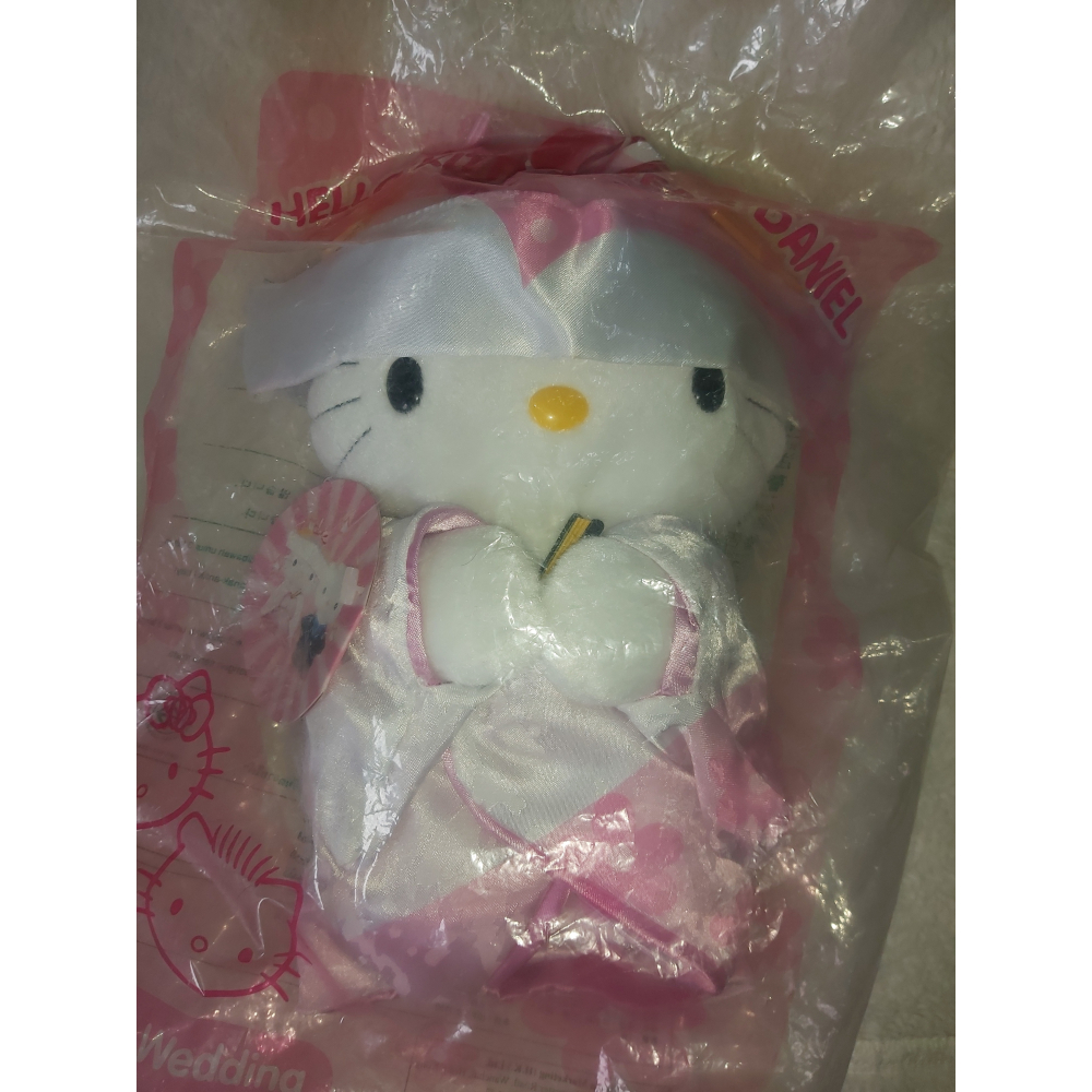 原袋未拆 1999年 hello kitty 日本 新娘 麥當勞 限量 玩偶 公仔-細節圖4