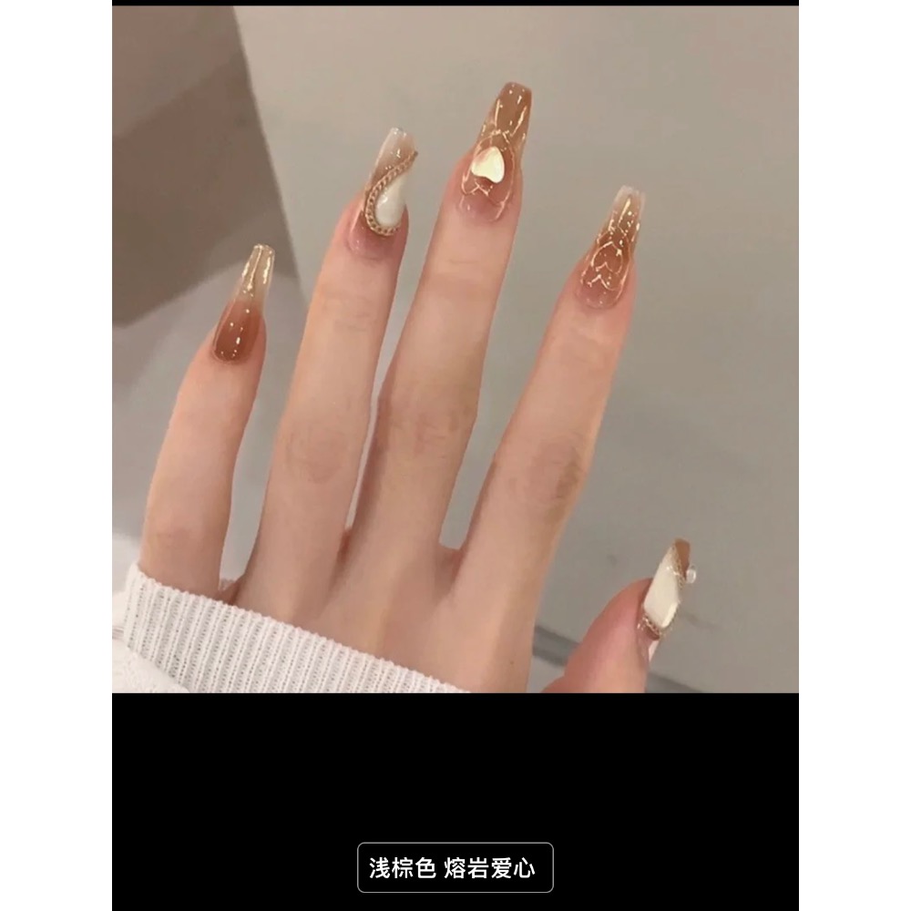 千金穿戴甲轻奢高级感新娘结婚指甲贴片2023新款婚纱照美甲片成品-細節圖4