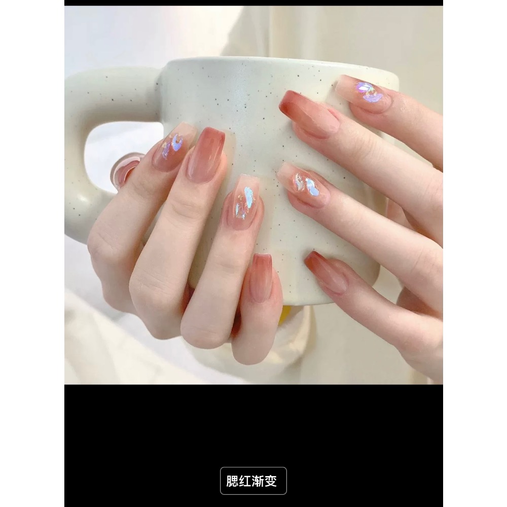 千金穿戴甲轻奢高级感新娘结婚指甲贴片2023新款婚纱照美甲片成品-細節圖8