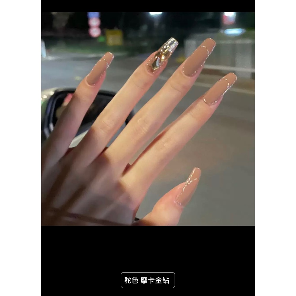 千金穿戴甲轻奢高级感新娘结婚指甲贴片2023新款婚纱照美甲片成品-細節圖11