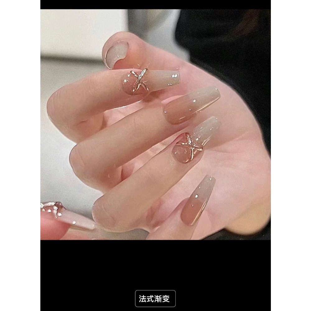 千金穿戴甲轻奢高级感新娘结婚指甲贴片2023新款婚纱照美甲片成品-細節圖9