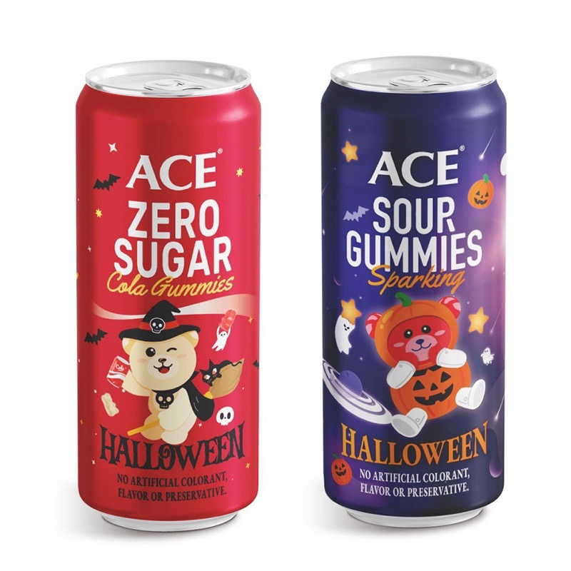 ACE 萬聖汽水罐組 限定4罐 (無糖Q可樂+酸星球)-細節圖3