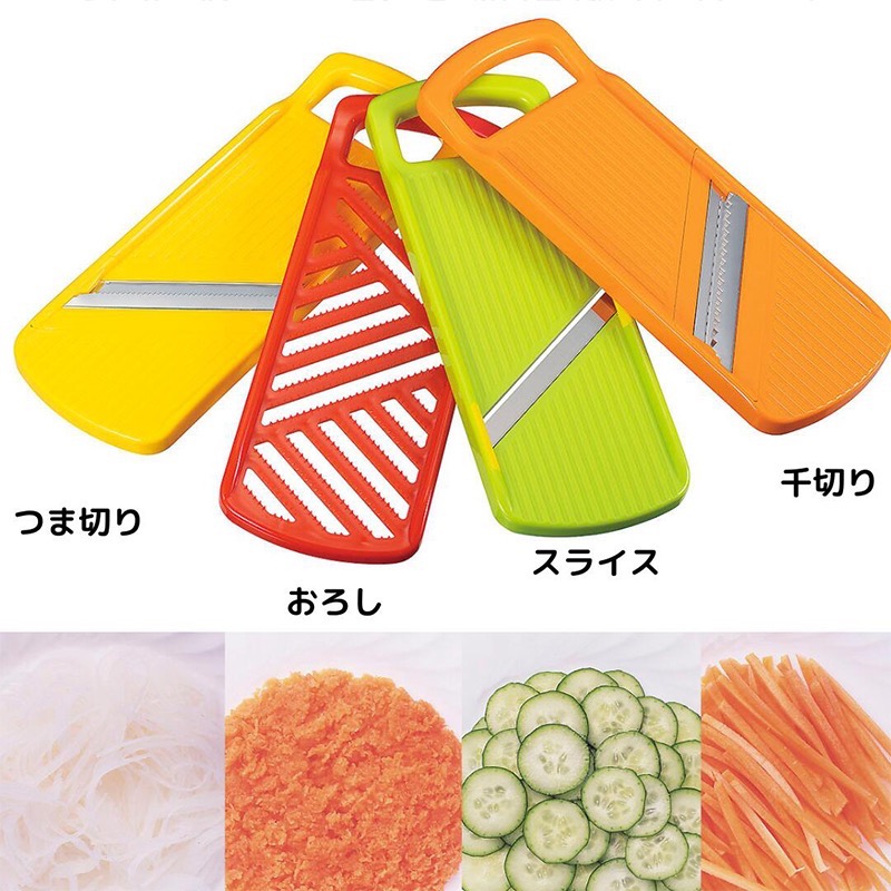 日本 下村工業 蔬果野菜刨絲調理器 四件組-細節圖6
