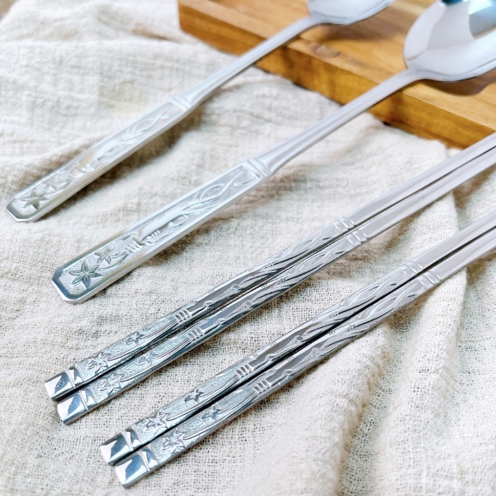 韓國 不鏽鋼湯匙筷子組 (2組入)-細節圖4