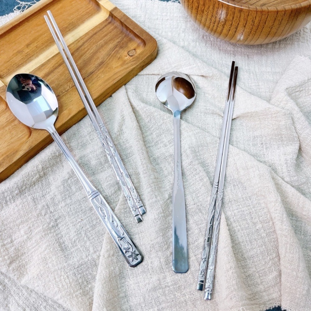 韓國 不鏽鋼湯匙筷子組 (2組入)-細節圖5