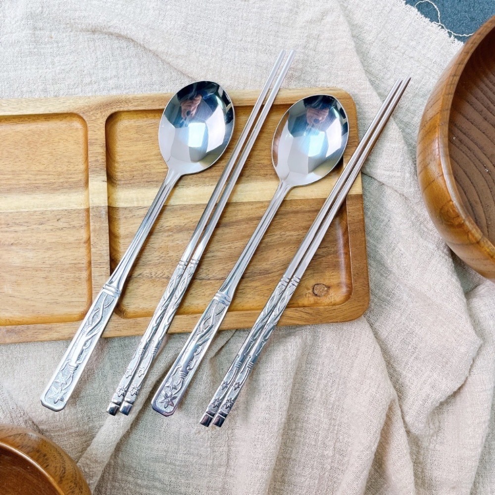 韓國 不鏽鋼湯匙筷子組 (2組入)-細節圖6