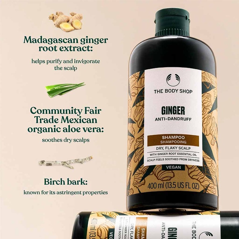 英國 The Body Shop 美體小鋪 生薑護理洗髮精 400ml-細節圖4