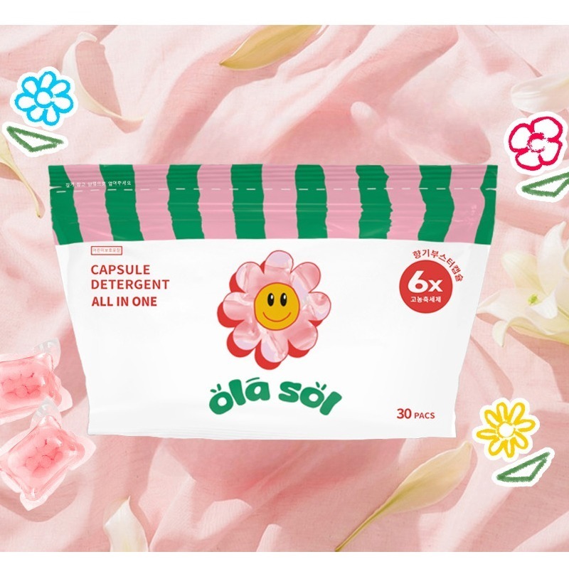 韓國 OLA SOL 6X+1 超濃縮香氛豆洗衣球 30入-細節圖10