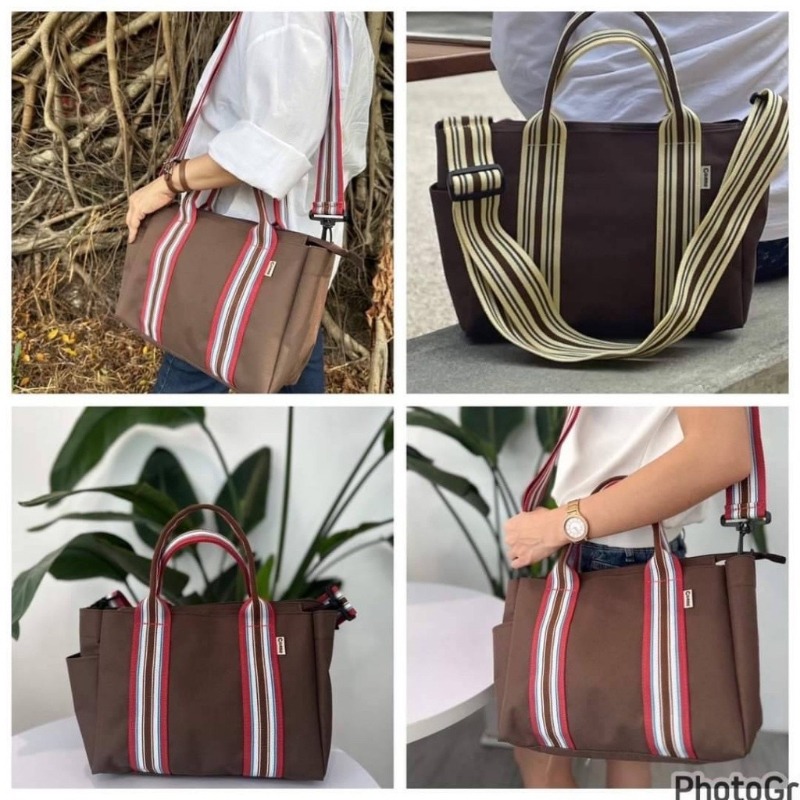 12/15收單-台灣製正版CORRE~中性寬織帶厚磅機能兩用托特包-細節圖5