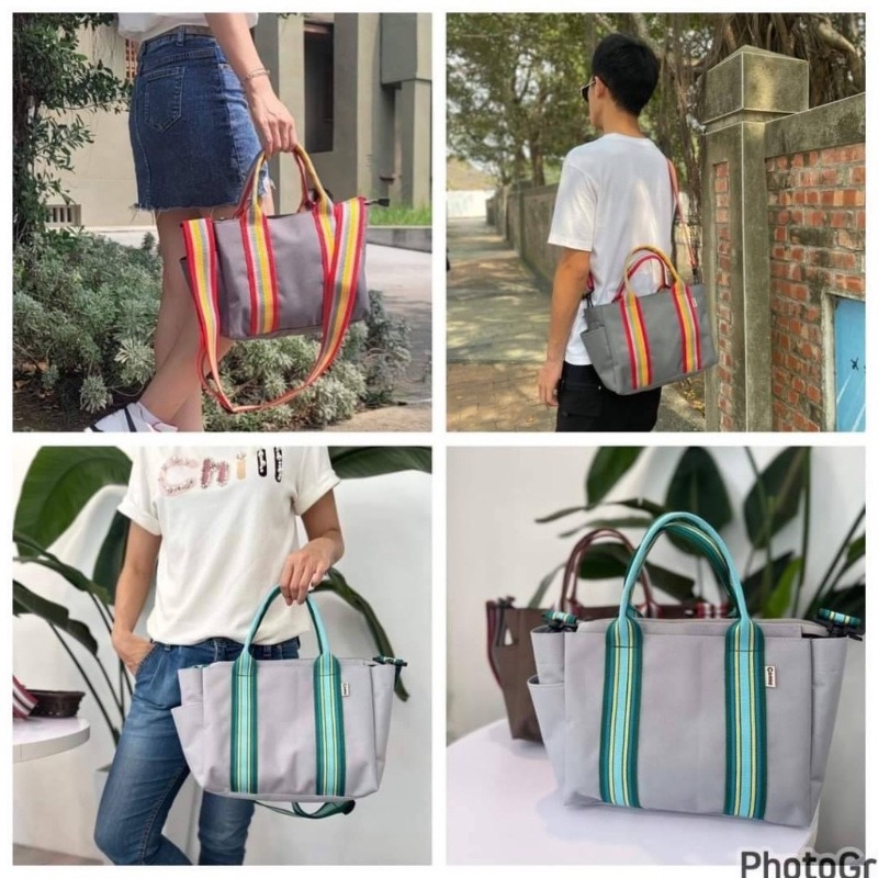 12/15收單-台灣製正版CORRE~中性寬織帶厚磅機能兩用托特包-細節圖8