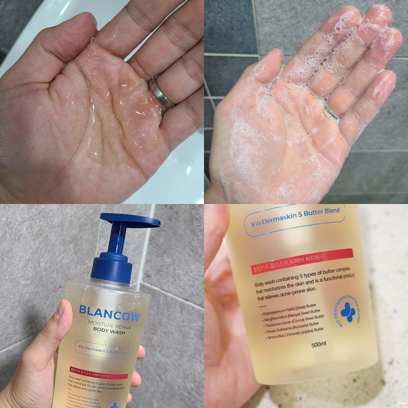 BIODERMA 沐浴油平替版~韓國 BLANCOW 保濕修護沐浴露 500mL-細節圖9