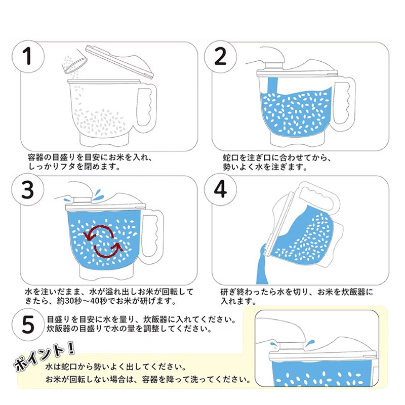 日本小久保水流式洗米器-細節圖6