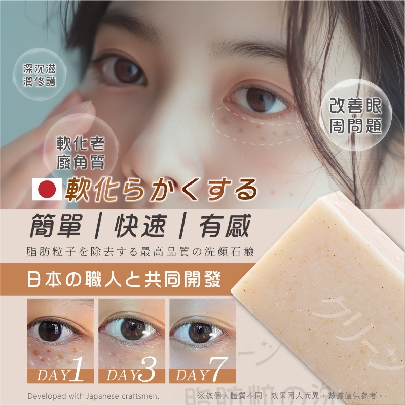 日本クリーン 袪脂粒洗顏皂 100g-細節圖5
