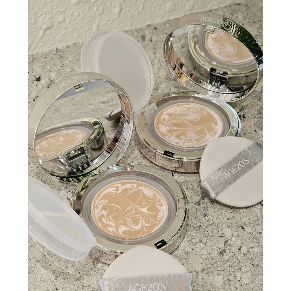 韓國 Age20＇s Glass 玻璃亮膚精華粉餅 (一殼2蕊)-細節圖9