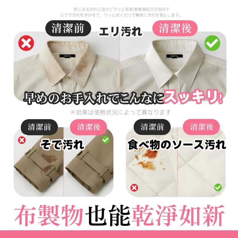 ヨウジソファソ® 日本家事達人監修｜業務用級泡泡乾洗噴霧（羽絨外套・大衣適用）-細節圖4