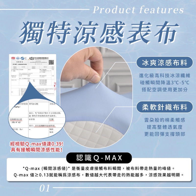 6D蝶型涼感止鼾雲朵記憶枕-細節圖2