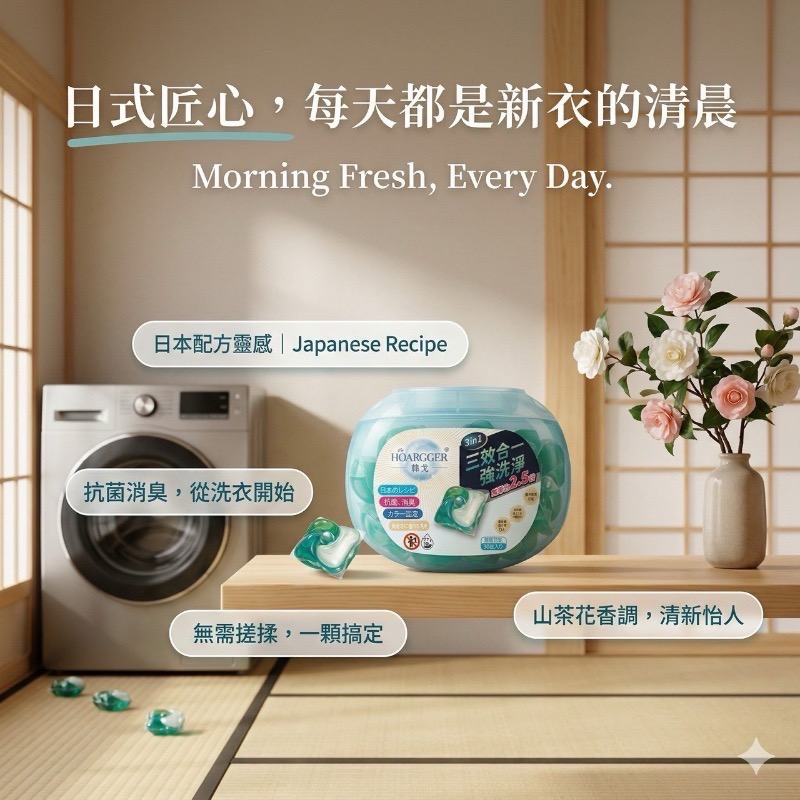 3in1 三效合一強洗淨洗衣球(一盒30入)-細節圖4