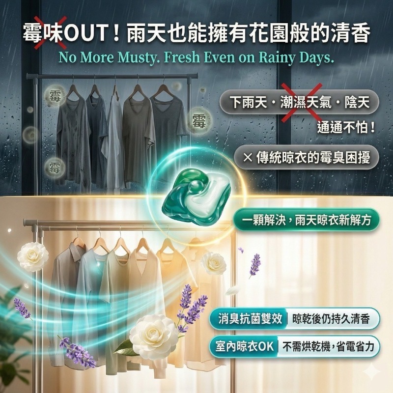 3in1 三效合一強洗淨洗衣球(一盒30入)-細節圖10