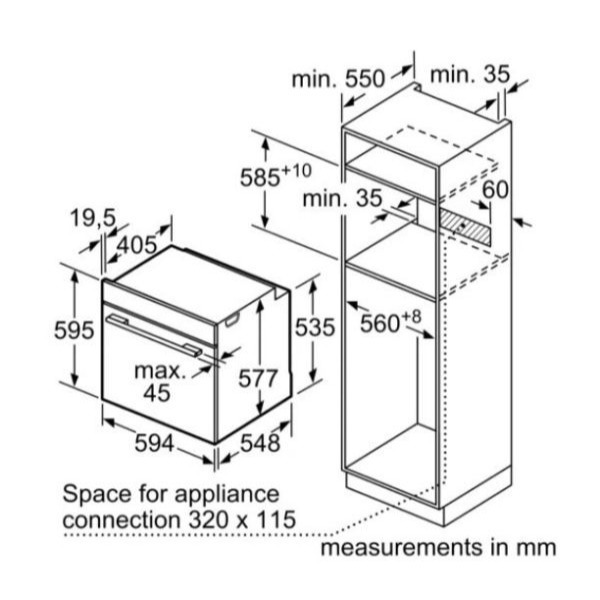 【現金價1X7800】小時候電器  BOSCH 博世 HSG7361B1 嵌入式蒸烤爐 8系列 71L (220V)-細節圖7