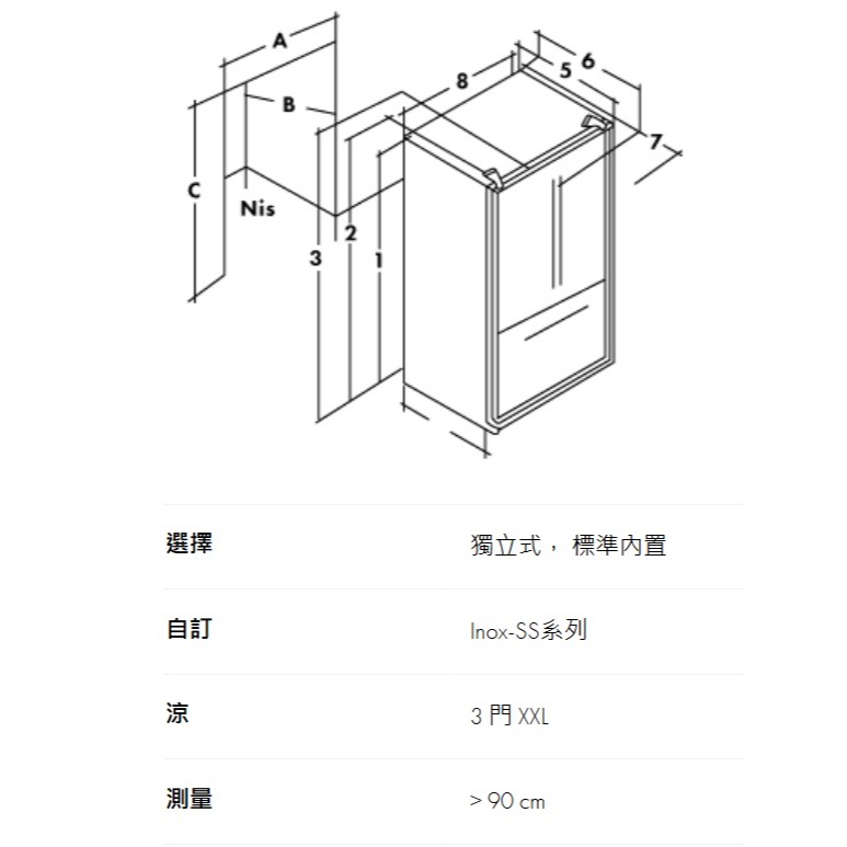 【請殺價】小時候電器【刷卡分6期】mabe 美寶家電 INO27JSPFFS 法式三門冰箱 803L-細節圖7