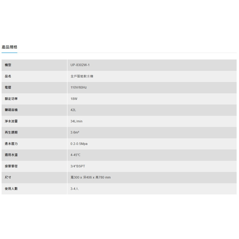【歡迎詢價】小時候電器~賀眾牌UP-8302W-1 全戶智能軟水機(20L)~特殊商品請先詢問環境是否可裝-細節圖4