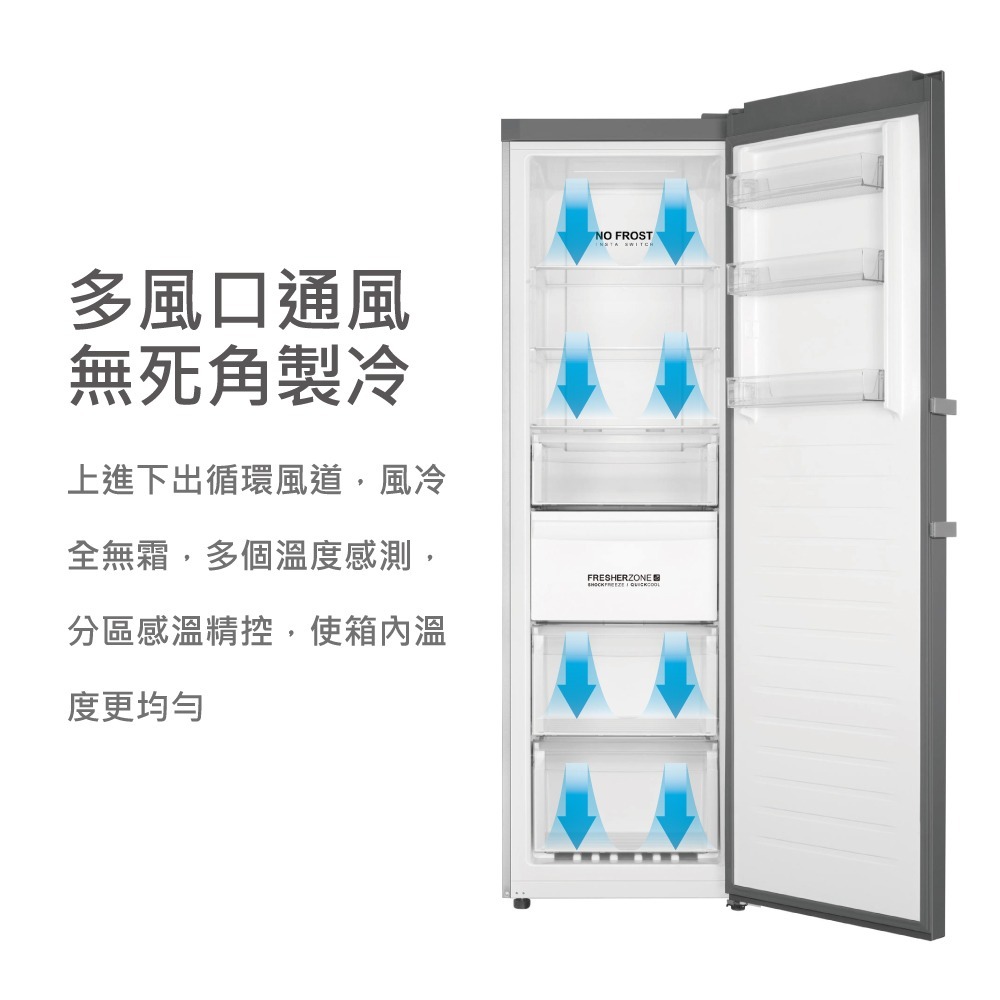 【請殺價】【協助申請退稅補助+汰舊換新】【小時候電器】Haier海爾 一級效能直立單門無霜冷凍冷藏櫃 HUF-330-細節圖4