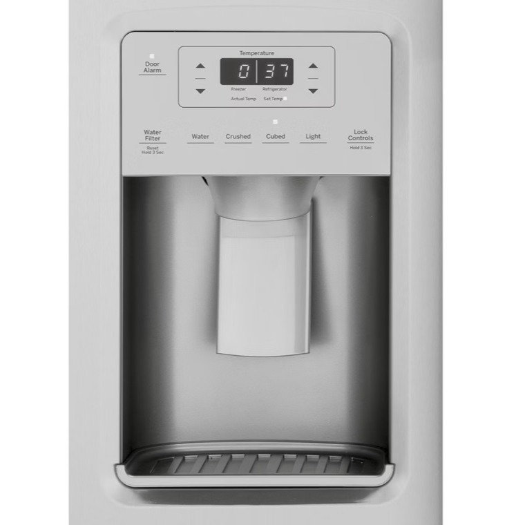 【請殺價！！xxxxx】【小時候電器】GE 奇異 GZS22IYNFS 薄型對開冰箱 門外取冰取水 702L-細節圖7