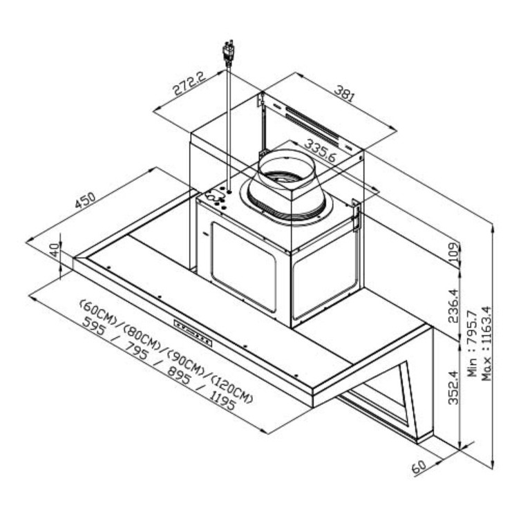 小時候電器【來殺價】PACIFIC太平洋 倒T型近吸式 頂側瞬吸排油煙機 (80cm) PQ785AS-細節圖7