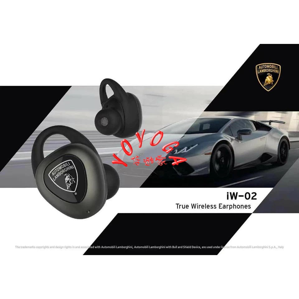 【悠遊家】藍寶堅尼 Lamborghini 原廠授權 藍芽耳機 TW30 藍牙耳機 IW-02 IW02-RS-細節圖3